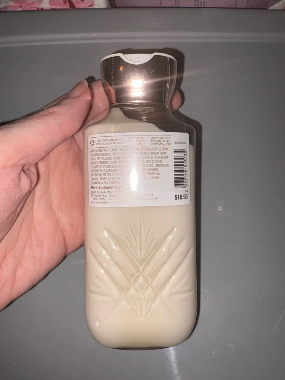 Bath & Body Works Pure Wonder Body Lotion - Cream and Rose Gold Cap